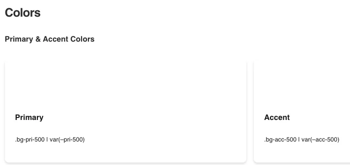 Colors not showing in the Style-Guide