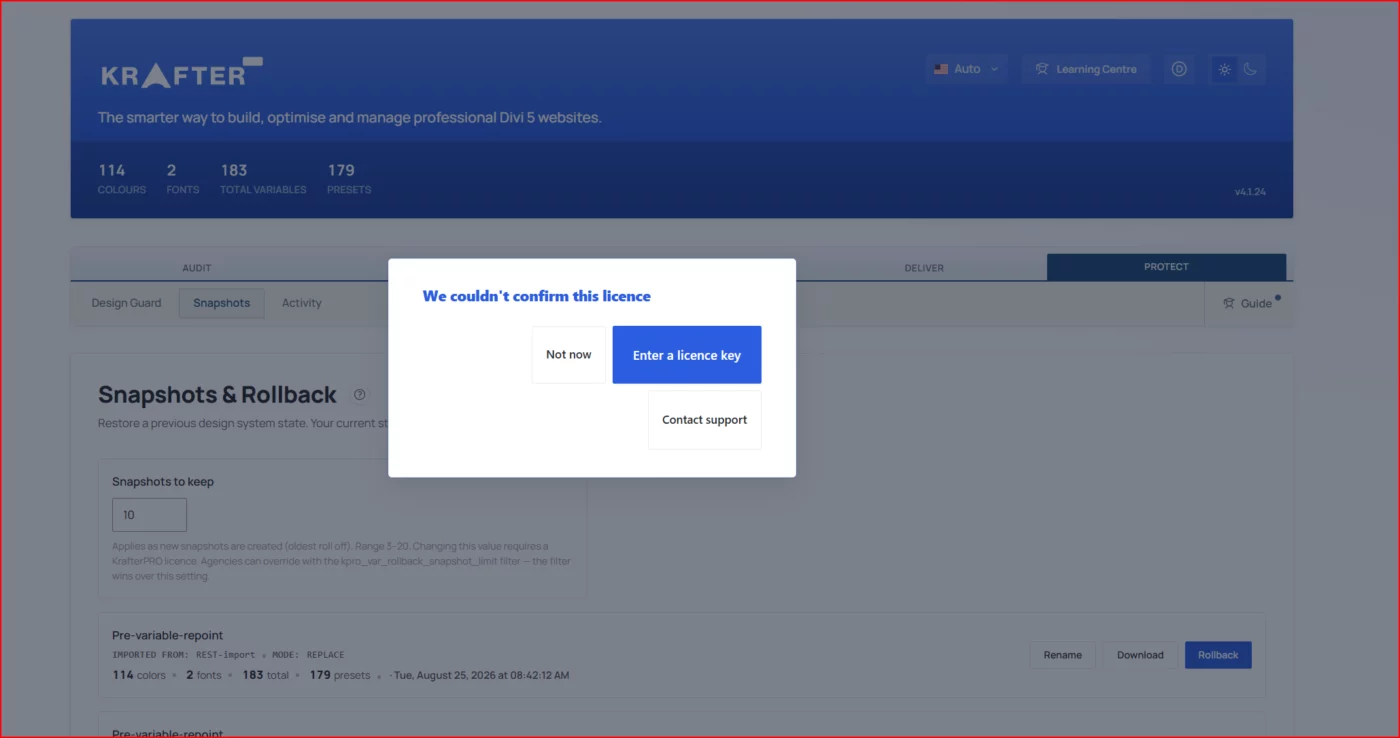 Bug id license activation