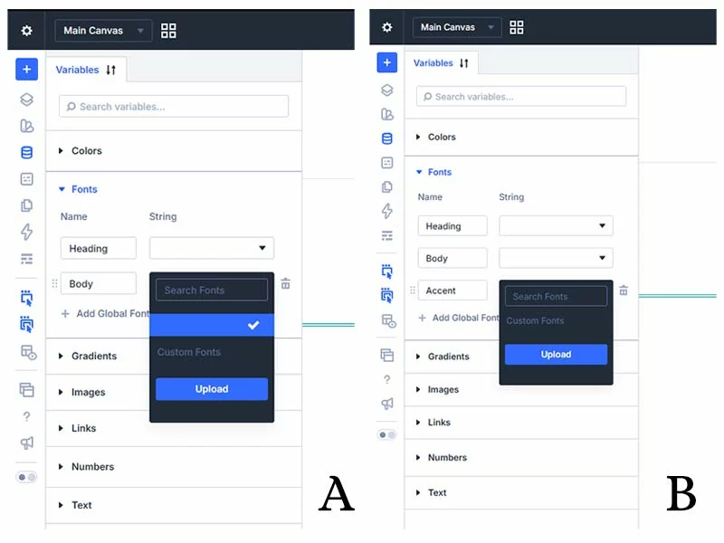 Font Options missing!