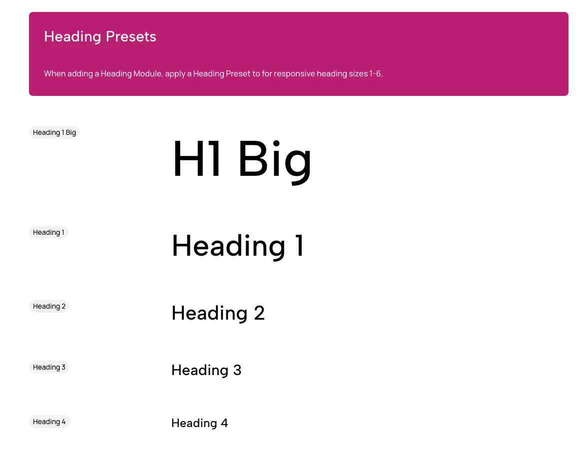 Feature request: Presets library pages