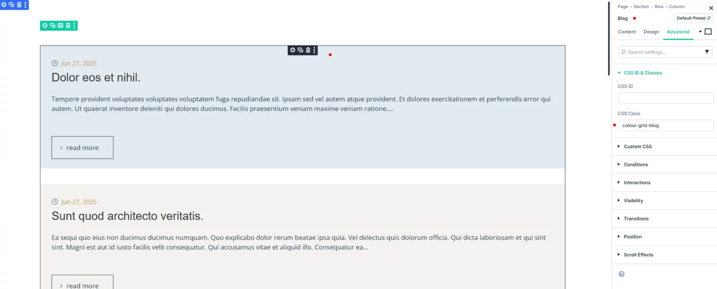 Blog/Archive pages CSS file - Divi University