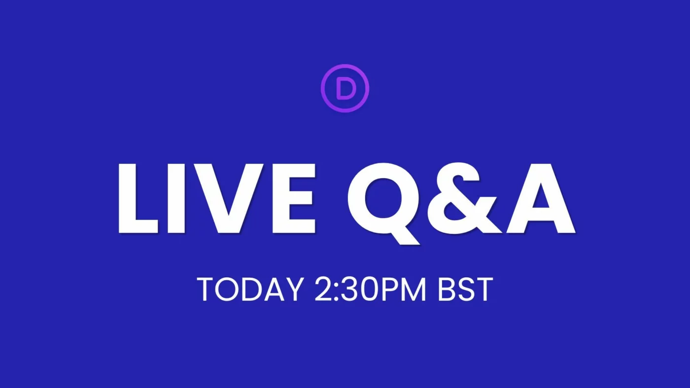 Live Q&A Today 2:30PM